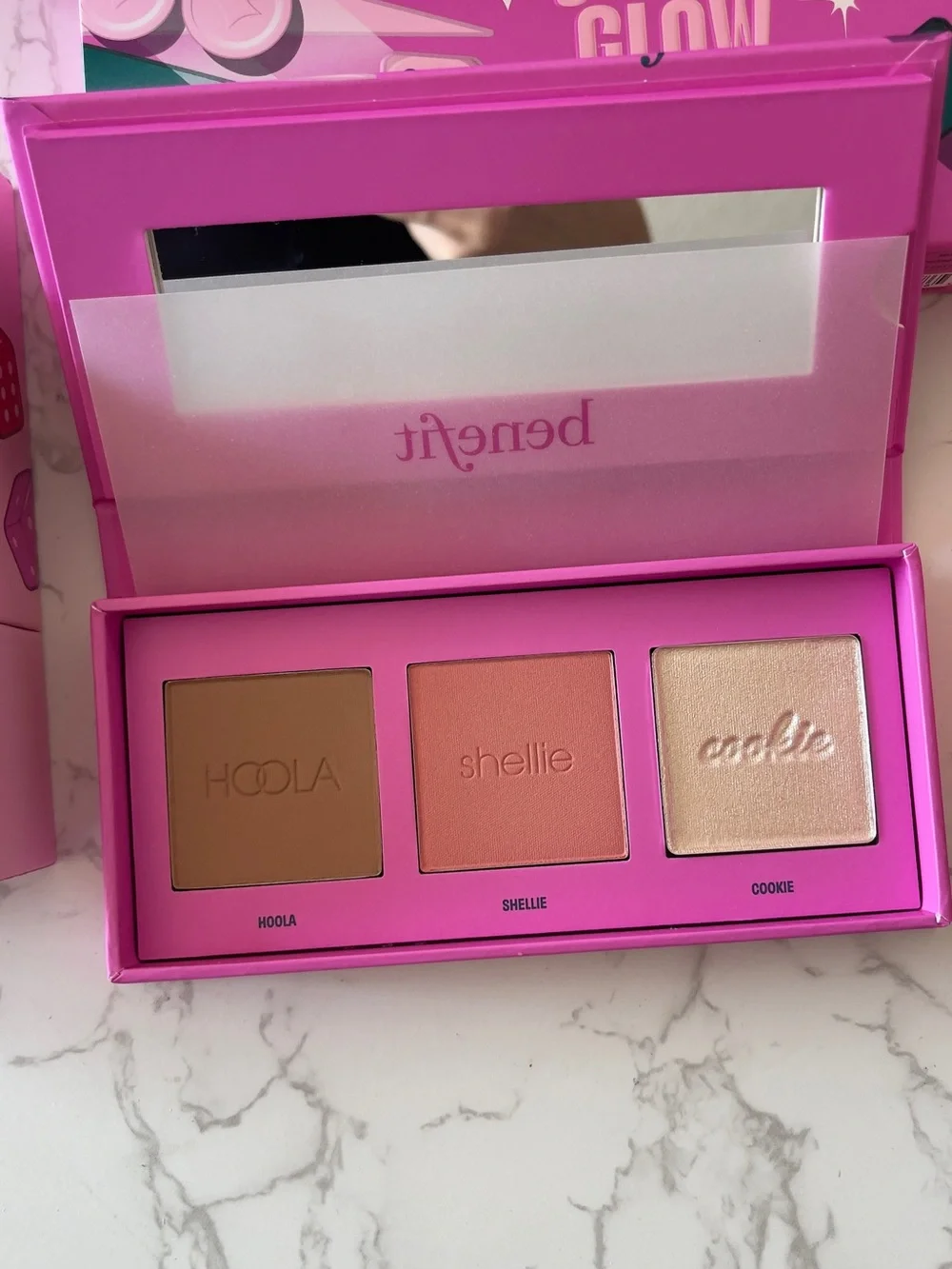 Benefit Pink Game On Glow PR PACKAGE Palette , minis and more